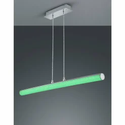 Suspension Reality LEIA LED Chrome, 1 lumière, Télécommandes, Changeur de couleurs