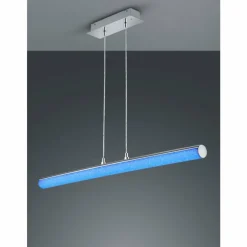 Suspension Reality LEIA LED Chrome, 1 lumière, Télécommandes, Changeur de couleurs
