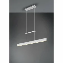 Suspension Reality Paros LED Aluminium brossé, 3 lumières