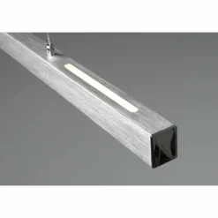 Suspension Reality Paros LED Aluminium brossé, 3 lumières