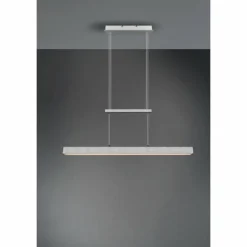 Suspension Reality Paros LED Aluminium brossé, 3 lumières
