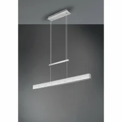 Suspension Reality Paros LED Aluminium brossé, 3 lumières