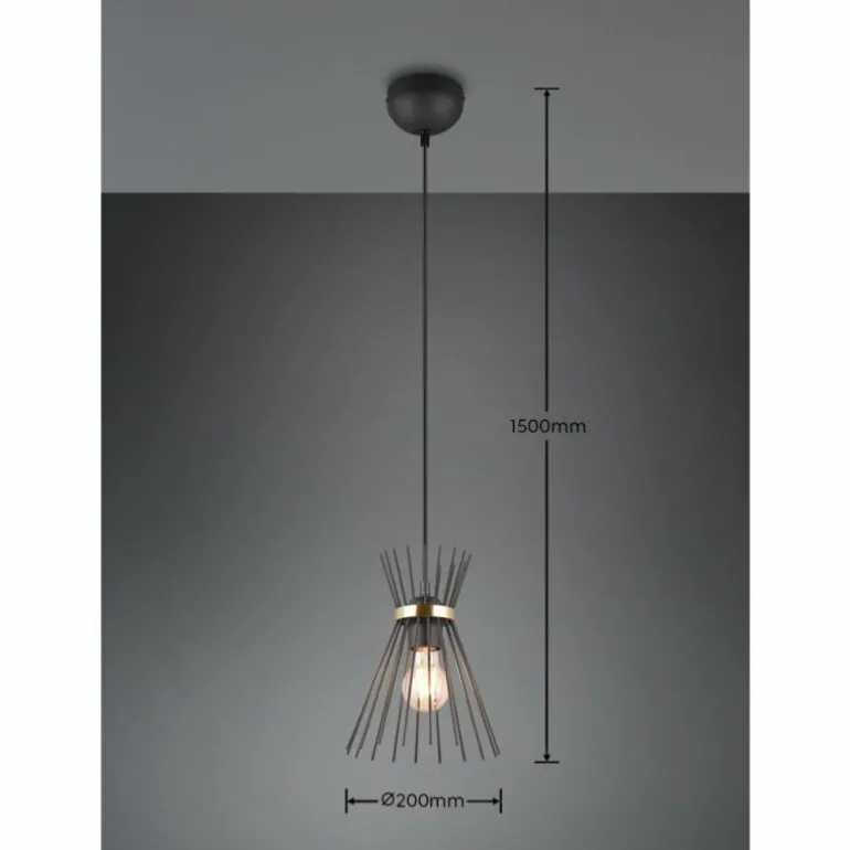 Suspension Reality ROD Or, Noir, 1 lumière