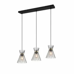 Suspension Reality ROD Or, Noir, 3 lumières