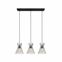 Suspension Reality ROD Or, Noir, 3 lumières