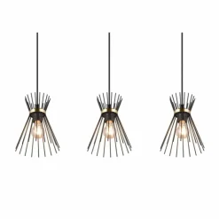 Suspension Reality ROD Or, Noir, 3 lumières