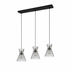 Suspension Reality ROD Or, Noir, 3 lumières