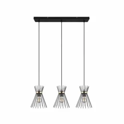 Suspension Reality ROD Or, Noir, 3 lumières