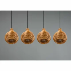 Suspension Reality Sprout Noir, 4 lumières