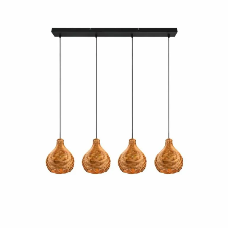 Suspension Reality Sprout Noir, 4 lumières