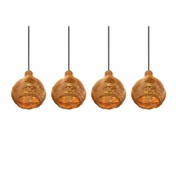 Suspension Reality Sprout Noir, 4 lumières