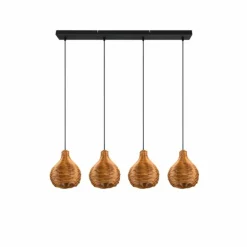 Suspension Reality Sprout Noir, 4 lumières