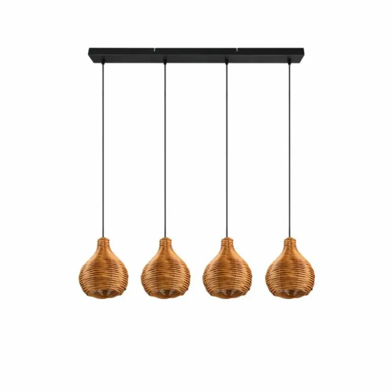 Suspension Reality Sprout Noir, 4 lumières