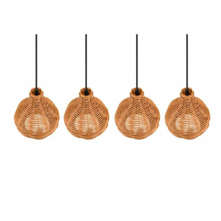 Suspension Reality Sprout Noir, 4 lumières