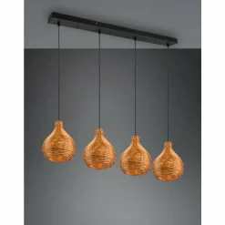 Suspension Reality Sprout Noir, 4 lumières