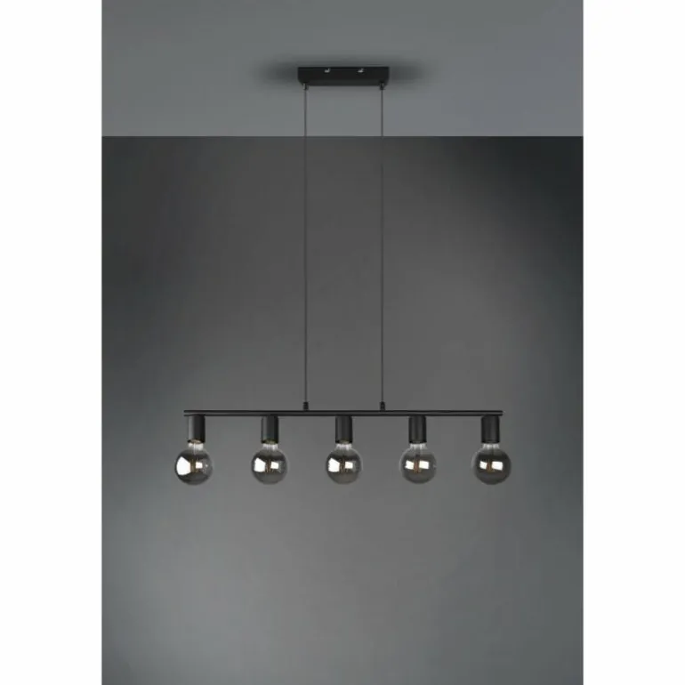 Suspension Reality Vannes Noir, 5 lumières