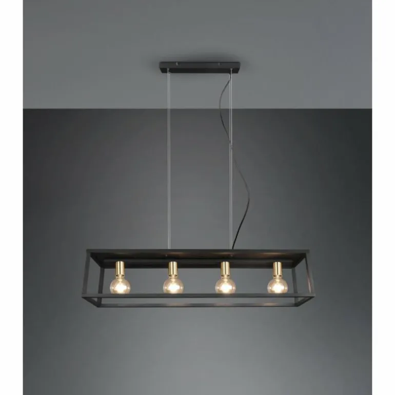 Suspension Reality Vito Noir, 4 lumières