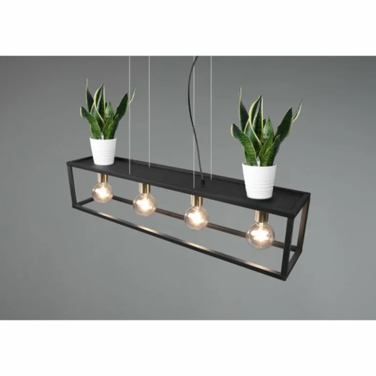 Suspension Reality Vito Noir, 4 lumières