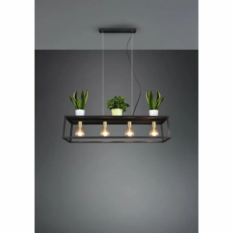 Suspension Reality Vito Noir, 4 lumières