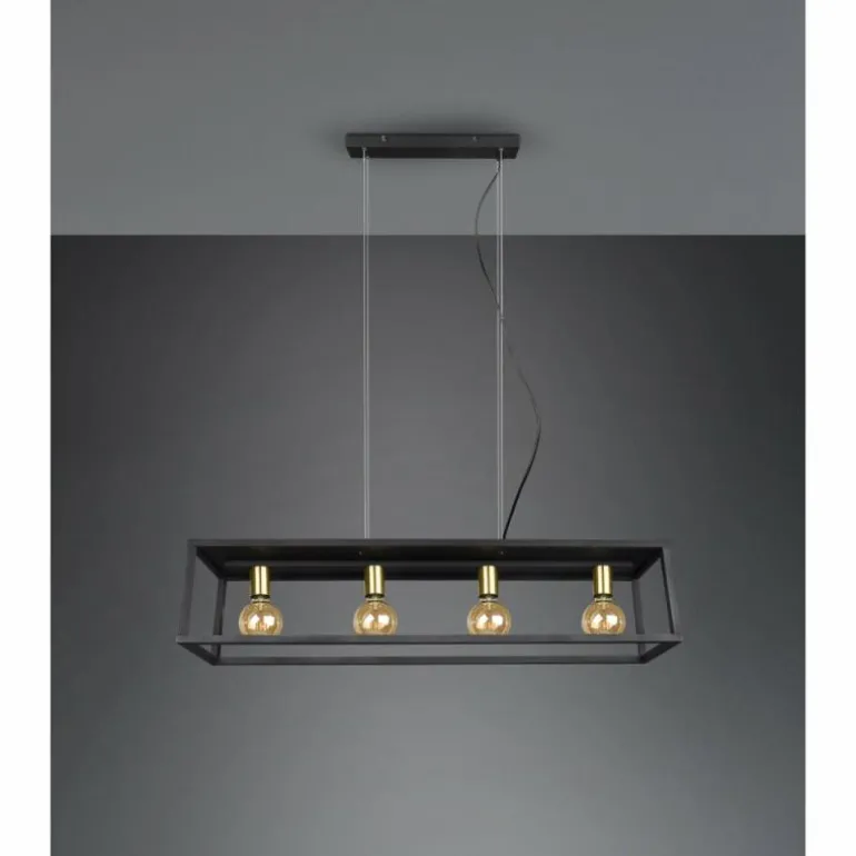 Suspension Reality Vito Noir, 4 lumières