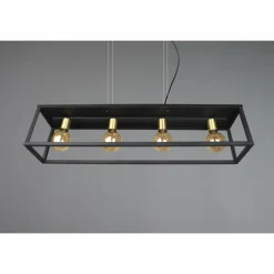 Suspension Reality Vito Noir, 4 lumières