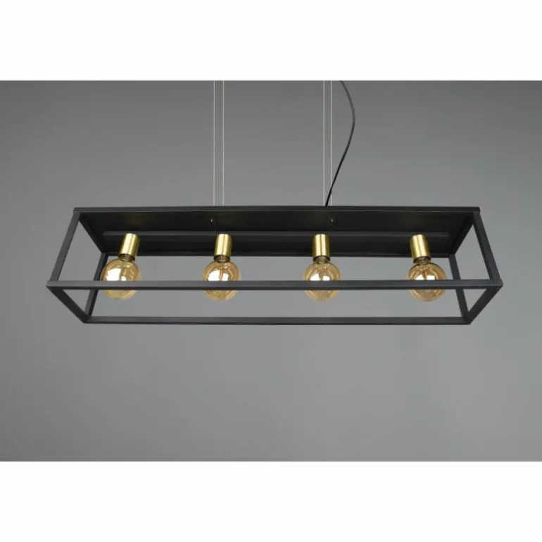 Suspension Reality Vito Noir, 4 lumières
