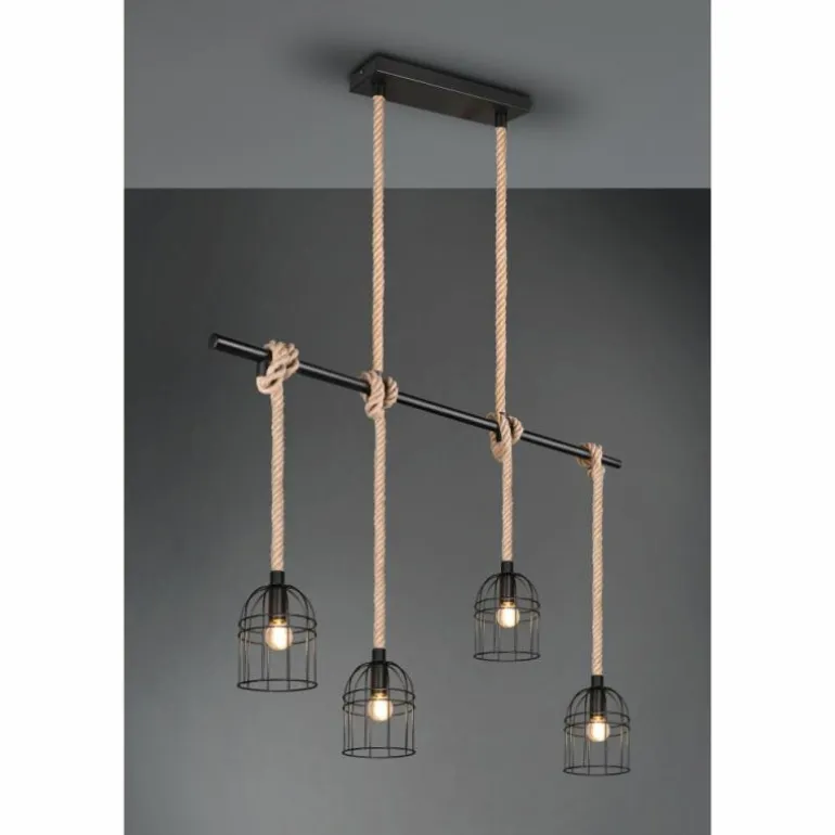 Suspension Reality Wodan Brun, Noir, 4 lumières