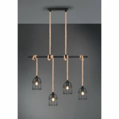 Suspension Reality Wodan Brun, Noir, 4 lumières