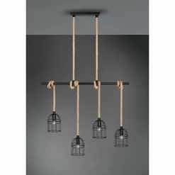 Suspension Reality Wodan Brun, Noir, 4 lumières