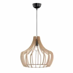 Suspension Reality WOOD Bois clair, 1 lumière
