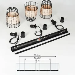 Suspension Recinto Noir, 3 lumières