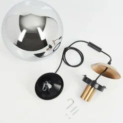 Suspension Recoutas Noir, 1 lumière