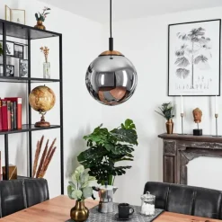 Suspension Recoutas Noir, 1 lumière