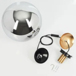 Suspension Recoutas Noir, 1 lumière