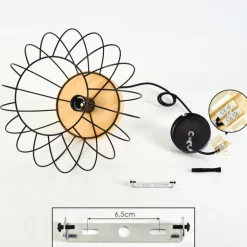 Suspension Refresco Bois foncé, Noir, 1 lumière