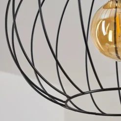 Suspension Refresco Bois foncé, Noir, 1 lumière