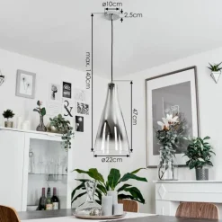 Suspension Rehula Chrome, 1 lumière