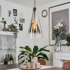 Suspension Rehula Chrome, 1 lumière