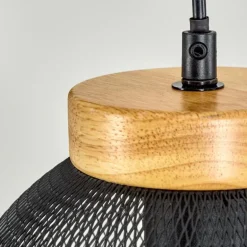 Suspension Reiden Noir, 4 lumières