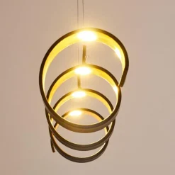 Suspension Rezat LED Noir doré, 1 lumière