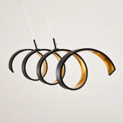 Suspension Rezat LED Noir doré, 1 lumière