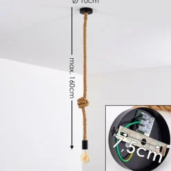 Suspension Riekje Brun, Noir, 1 lumière