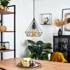 Suspension Riekje Écru, Noir, 1 lumière