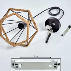 Suspension Riekje Écru, Noir, 1 lumière