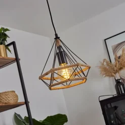 Suspension Riekje Écru, Noir, 1 lumière