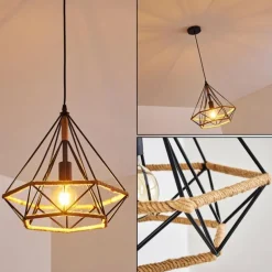 Suspension Riekje Noir, 1 lumière