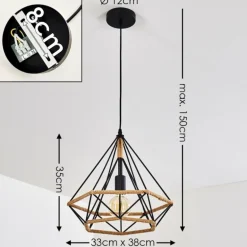 Suspension Riekje Noir, 1 lumière