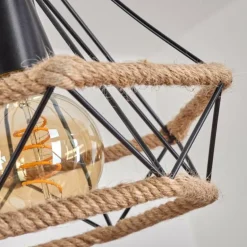 Suspension Riekje Noir, 3 lumières