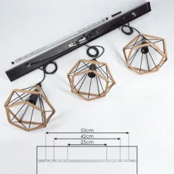 Suspension Riekje Noir, 3 lumières