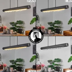 Suspension Rodeche LED Argenté, 1 lumière